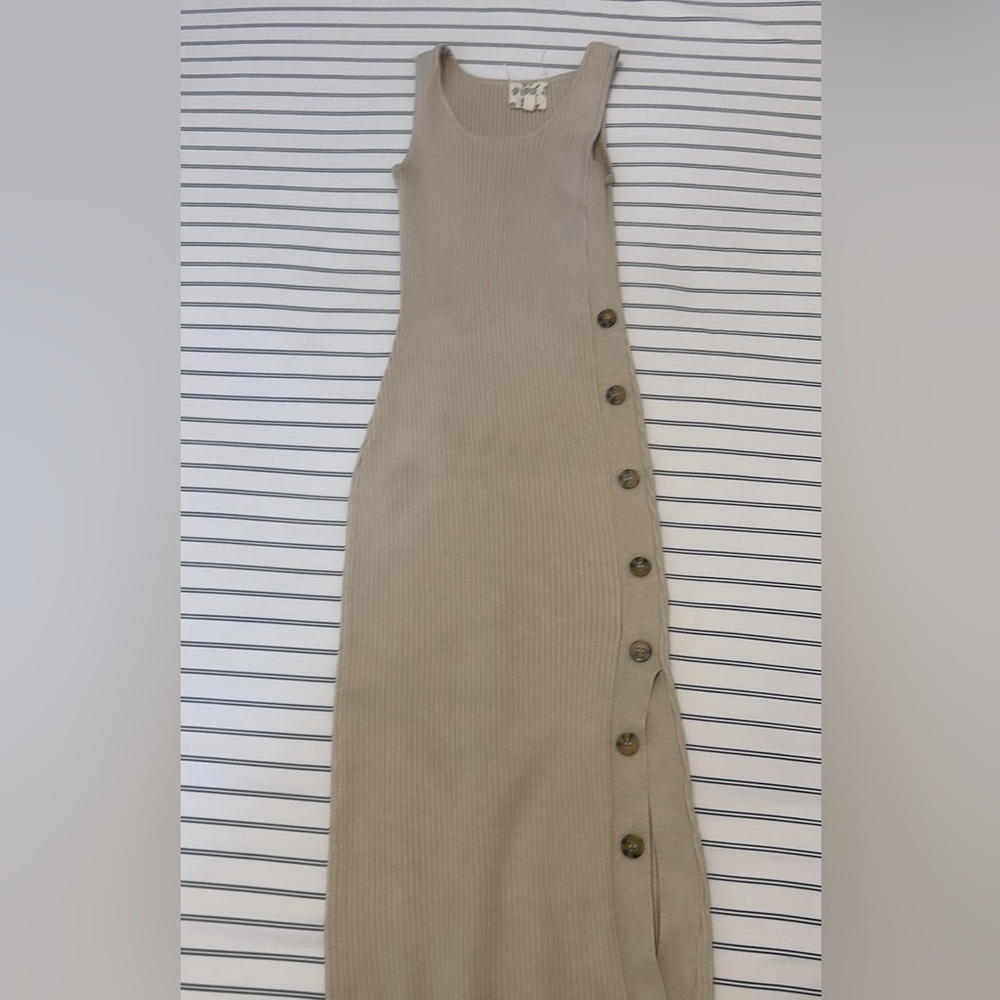 Slit side midi dress